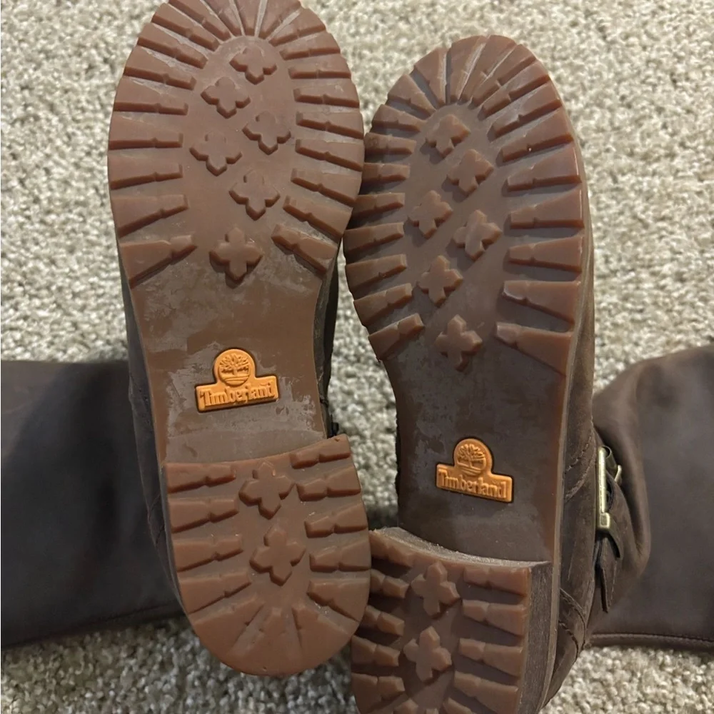 Timberlan Brown Leather Knee-High Boots - Picture 7 of 7